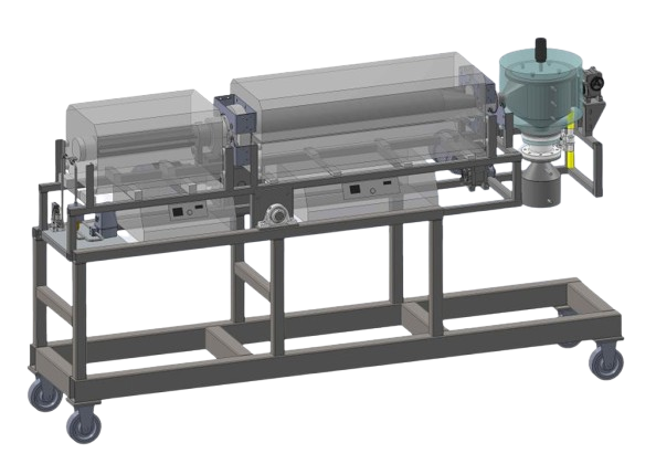 Plan 3d d'un four de pyrolyse